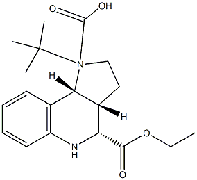 (3aR,4R,9bR)-1-tert-butyl 4-ethyl 3,3a,4,5-tetrahydro-1H-pyrrolo[3,2-c]quinoline-1,4(2H,9bH)-dicarboxylate Structure