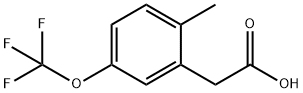 2-Methyl-5-(trifluoroMethoxy)phenylacetic acid, 97% 구조식 이미지