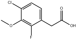 4-Chloro-2-fluoro-3-Methoxyphenylacetic acid, 97% 구조식 이미지