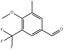 4-Methoxy-3-Methyl-5-(trifluoroMethyl)benzaldehyde, 97% 구조식 이미지