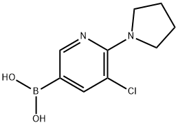 5-chloro-6-(pyrrolidin-1-yl)pyridin-3-ylboronic acid 구조식 이미지