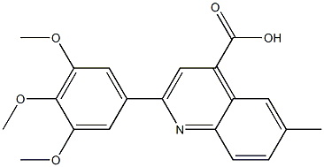 6-Methyl-2-(3,4,5-triMethoxyphenyl)quinoline-4-carboxylic acid 구조식 이미지