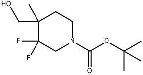 tert-butyl 3,3-difluoro-4-(hydroxyMethyl)-4-Methylpiperidine-1-carboxylate 구조식 이미지