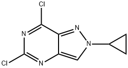 5,7-DICHLORO-2-CYCLOPROPYL-2H-PYRAZOLO[4,3-D]PYRIMIDINE Structure