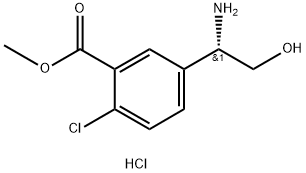 Methyl 5[(1S)1aMino2hydroxyethyl]2chlorobenzoate hydrochloride Structure