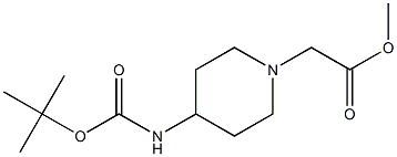Methyl 2-(4-((tert-butoxycarbonyl)aMino)piperidin-1-yl)acetate 구조식 이미지