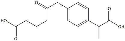 6-[4-(1-Carboxy-ethyl)-phenyl]-5-oxo-hexanoic acid Structure