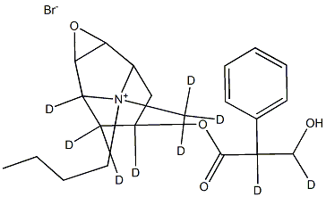 N-ButylscopolaMMoniuM BroMide-d9 구조식 이미지