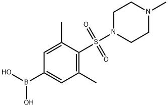 (3,5-diMethyl-4-((4-Methylpiperazin-1-yl)sulfonyl)phenyl)boronic acid Structure