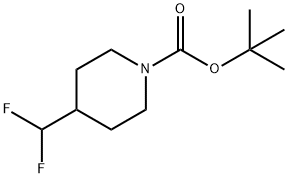 tert-부틸4-(디플루오로메틸)피페리딘-1-카르복실레이트 구조식 이미지