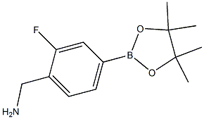 (2-fluoro-4-(4,4,5,5-tetraMethyl-1,3,2-dioxaborolan-2-yl)phenyl)MethanaMine 구조식 이미지