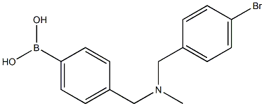 (4-(((4-broMobenzyl)(Methyl)aMino)Methyl)phenyl)boronic acid Structure