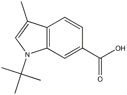 1-(tert-Butyl)-3-Methyl-1H-indole-6-carboxylic acid Structure