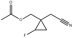 (1-(CyanoMethyl)-2-fluorocyclopropyl)Methyl acetate 구조식 이미지