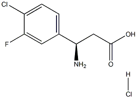 (R)-3-aMino-3-(4-chloro-3-fluorophenyl)propanoic acid hydrochloride 구조식 이미지