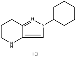 2-Cyclohexyl-4,5,6,7-tetrahydro-2H-pyrazolo[4,3-b]pyridine hydrochloride Structure