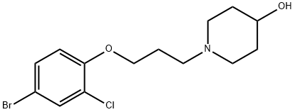 1-(3-(4-broMo-2-chlorophenoxy)propyl)piperidin-4-ol Structure