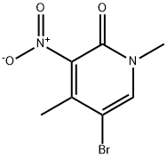 5-broMo-1,4-diMethyl-3-nitropyridin-2(1H)-one Structure