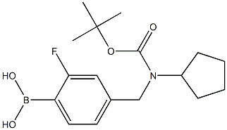 (4-(((tert-butoxycarbonyl)(cyclopentyl)aMino)Methyl)-2-fluorophenyl)boronic acid 구조식 이미지