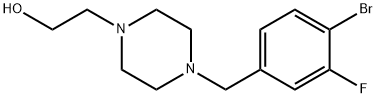 2-(4-(4-broMo-3-fluorobenzyl)piperazin-1-yl)ethanol 구조식 이미지