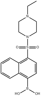 (4-((4-ethylpiperazin-1-yl)sulfonyl)naphthalen-1-yl)boronic acid 구조식 이미지