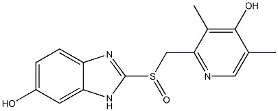 2-[[(5-hydroxy-1H-benziMidazol-2-yl)sulfinyl]Methyl]-3,5-diMethyl-1-4(1H)-pyridone Structure