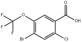 2-Chloro-4-broMo-5-(trifluoroMethoxy)-benzoic acid Structure