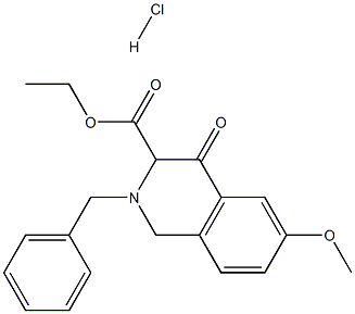 ethyl 2-benzyl-6-Methoxy-4-oxo-1,2,3,4-tetrahydroisoquinoline-3-carboxylate hydrochloride Structure