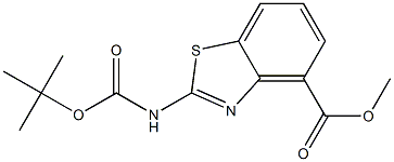 2-tert-ButoxycarbonylaMino-benzothiazole-4-carboxylic acid Methyl ester 구조식 이미지