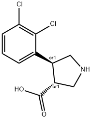 (+/-)-trans-4-(2,3-dichloro-phenyl)-pyrrolidine-3-carboxylic acid 구조식 이미지