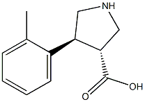 (+/-)-trans-4-(2-Methyl-phenyl)-pyrrolidine-3-carboxylic acid Structure
