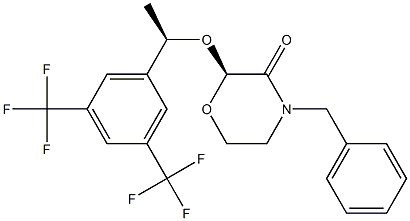 (S)-4-benzyl-2-((R)-1-(3,5-bis(trifluoroMethyl)phenyl)ethoxy)Morpholin-3-one 구조식 이미지