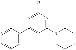 4-(2-Chloro-6-pyridazin-4-yl-pyriMidin-4-yl)-Morpholine 구조식 이미지