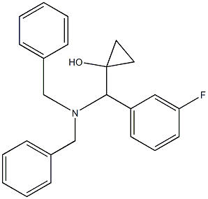 1-((dibenzylaMino)(3-fluorophenyl)Methyl)cyclopropanol Structure