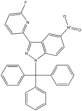 3-(6-fluoropyridin-2-yl)-5-nitro-1-trityl-1H-indazole 구조식 이미지