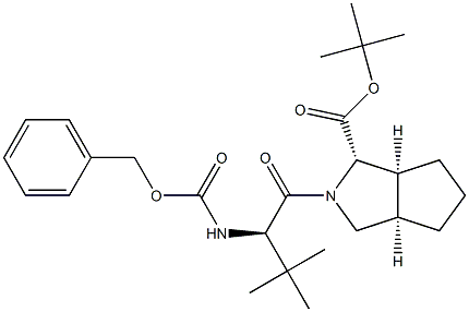 (1S,3aR,6aS)-tert-butyl 2-((R)-2-(((benzyloxy)carbonyl)aMino)-3,3-diMethylbutanoyl)octahydrocyclopenta[c]pyrrole-1-carboxylate 구조식 이미지