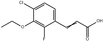 4-Chloro-3-ethoxy-2-fluorocinnaMic acid, 97% 구조식 이미지