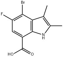4-broMo-5-fluoro-2,3-diMethyl-1H-indole-7-carboxylic acid 구조식 이미지