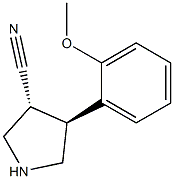 (3R,4S)-4-(2-Methoxyphenyl)pyrrolidine-3-carbonitrile Structure