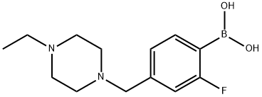 (4-((4-ethylpiperazin-1-yl)Methyl)-2-fluorophenyl)boronic acid Structure