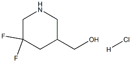 (5,5-difluoropiperidin-3-yl)Methanol hydrochloride 구조식 이미지