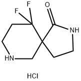 10,10-DIFLUORO-2,7-DIAZA-SPIRO[4.5]DECAN-1-ONE HYDROCHLORIDE 구조식 이미지