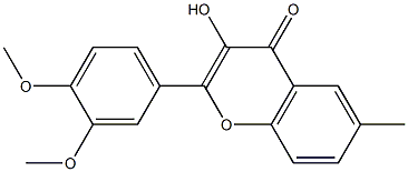 2-(3,4-diMethoxyphenyl)-6-Methyl-3-hydroxy-4H-chroMen-4-one Structure