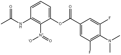 3-acetaMido-2-nitrophenyl 4-(diMethylaMino)-3,5-difluorobenzoate 구조식 이미지