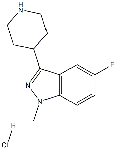 5-FLUORO-1-METHYL-3-(4-PIPERIDINYL)-1HINDAZOLE HYDROCHLORIDE 구조식 이미지
