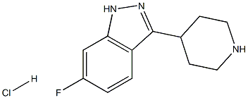 6-플루오로-3-(피페리딘-4-일)-1H-인다졸염산염 구조식 이미지