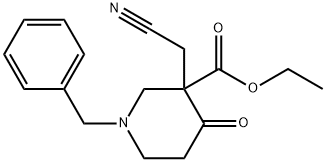 ethyl 1-benzyl-3-(cyanoMethyl)-4-oxopiperidine-3-carboxylate 구조식 이미지