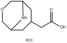 endo-3-Oxa-9-aza-bicyclo[3.3.1]nonane-7-acetic acid hydrochloride Structure