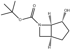 exo-4-Hydroxy-6-aza-bicyclo[3.2.0]heptane-6-carboxylic acid tert-butyl ester Structure