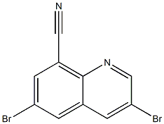 3,6-DibroMoquinoline-8-carbonitrile 구조식 이미지